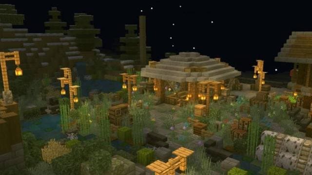 Улучшенная деревня ночью 2