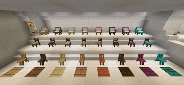 Разные виды стульев и кресел