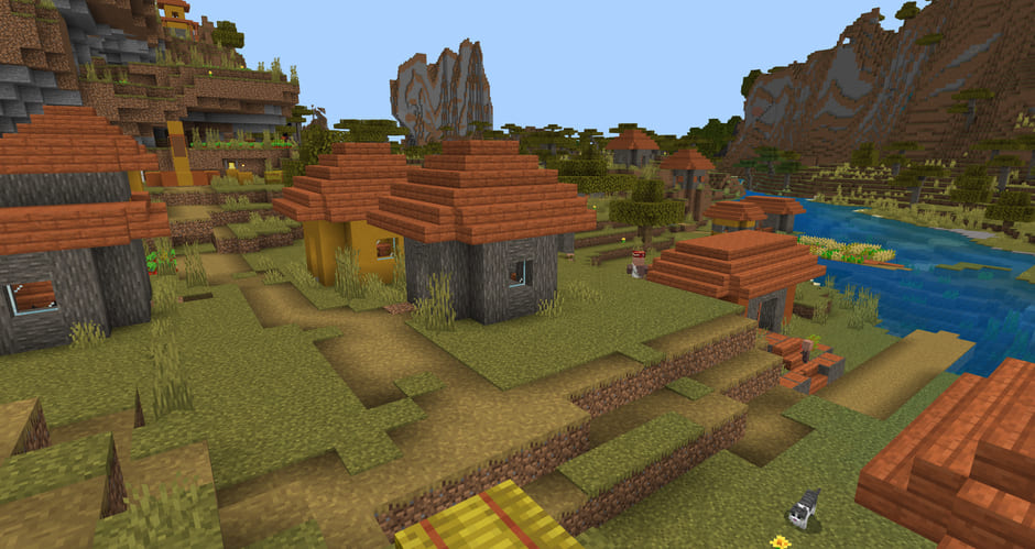 Вид на деревню в игру