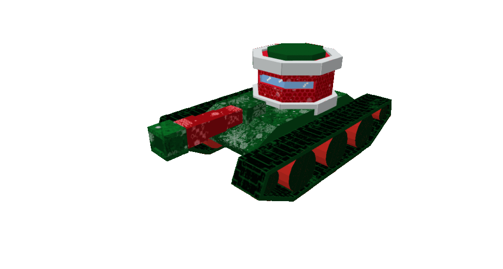 Новогодний танк перед игроком 3