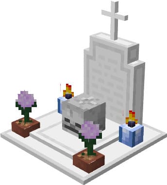 Белая могила с крестом
