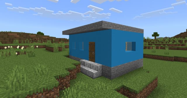 Маленький синий домик