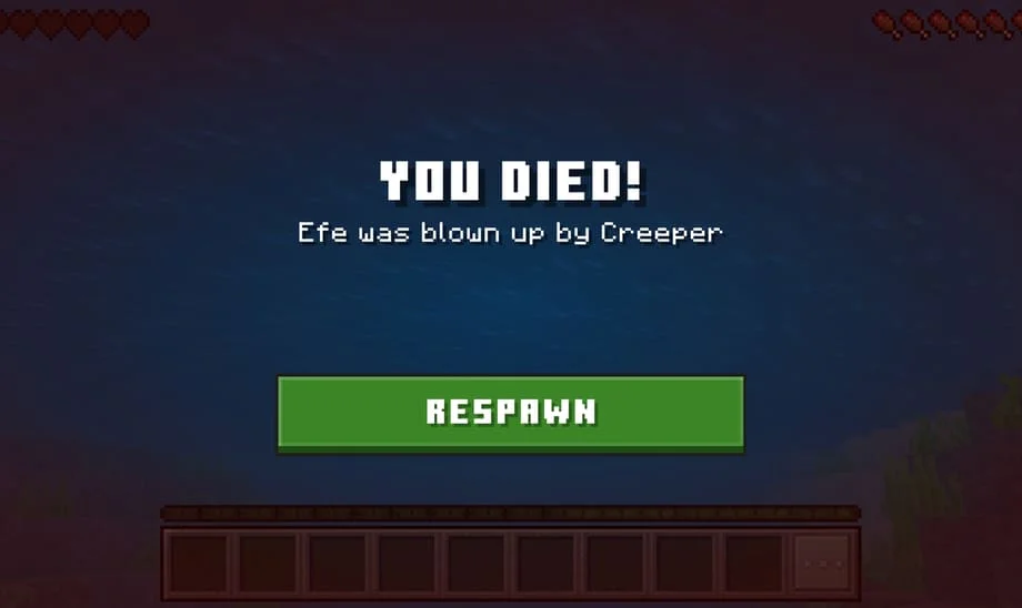 Новый экран смерти в игре